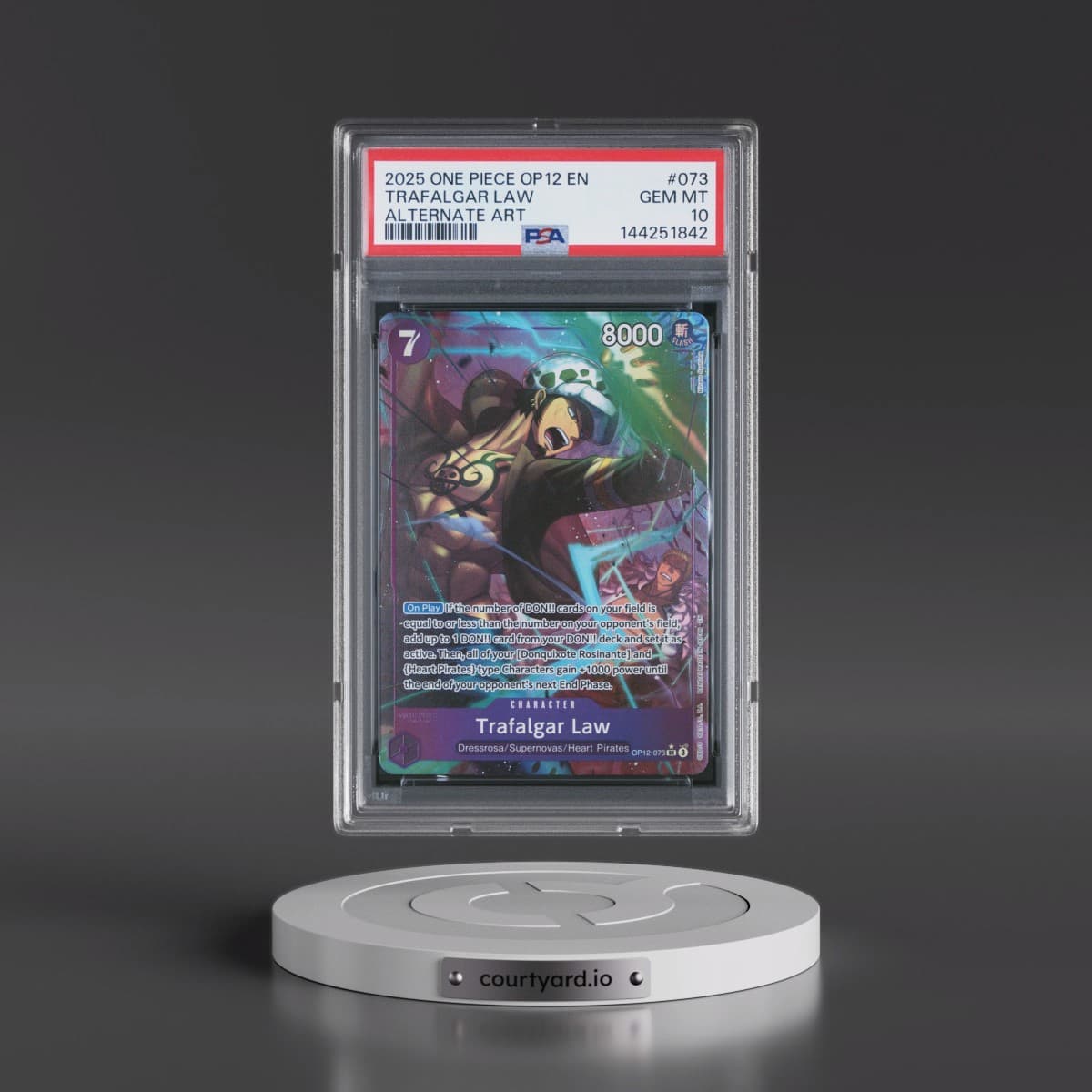 2025 One Piece OP12-Legacy of the Master #073 Trafalgar Law - Alternate Art (PSA 10 GEM MINT)