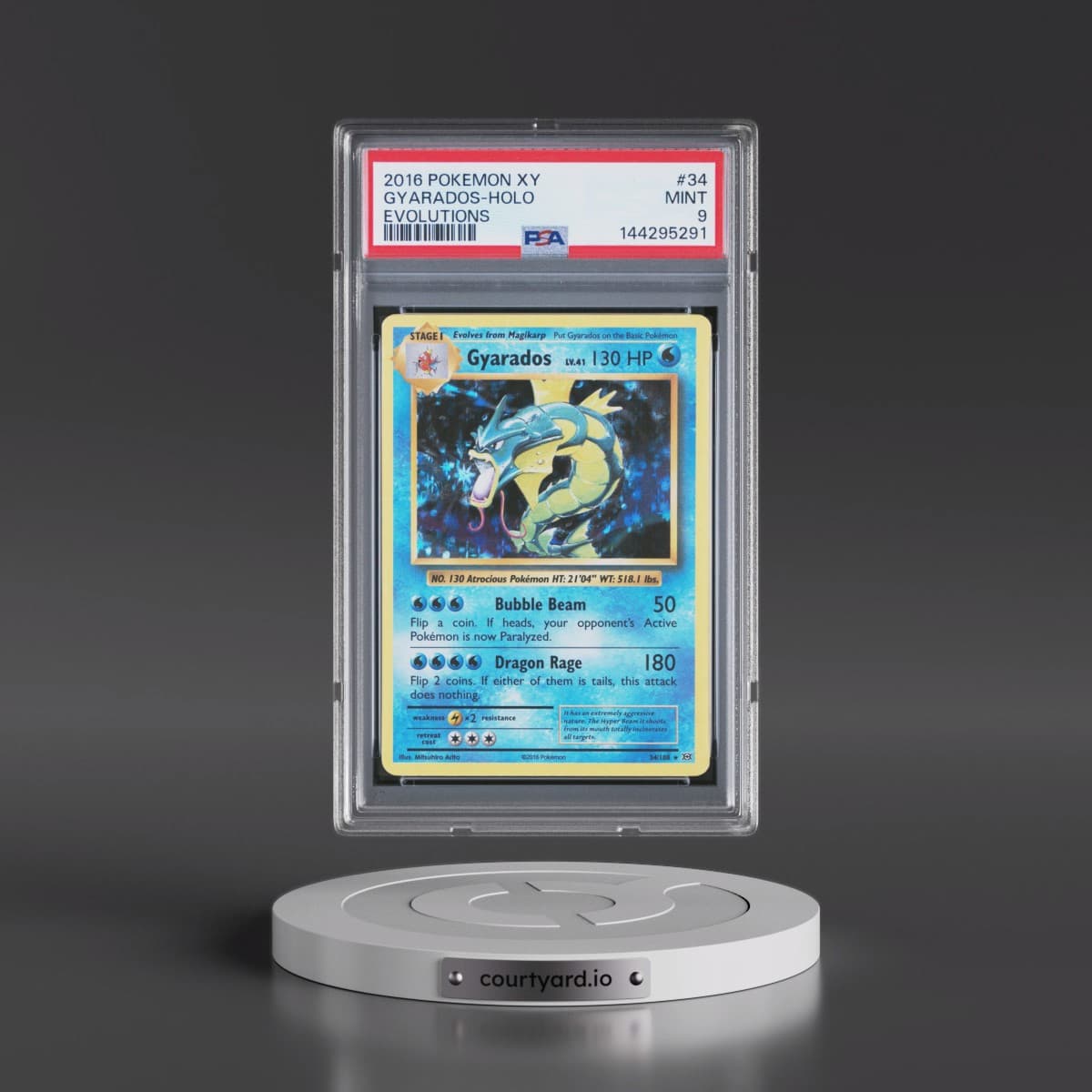 2016 Pokémon XY Evolutions #34 Gyarados - Holo (PSA 9 MINT)