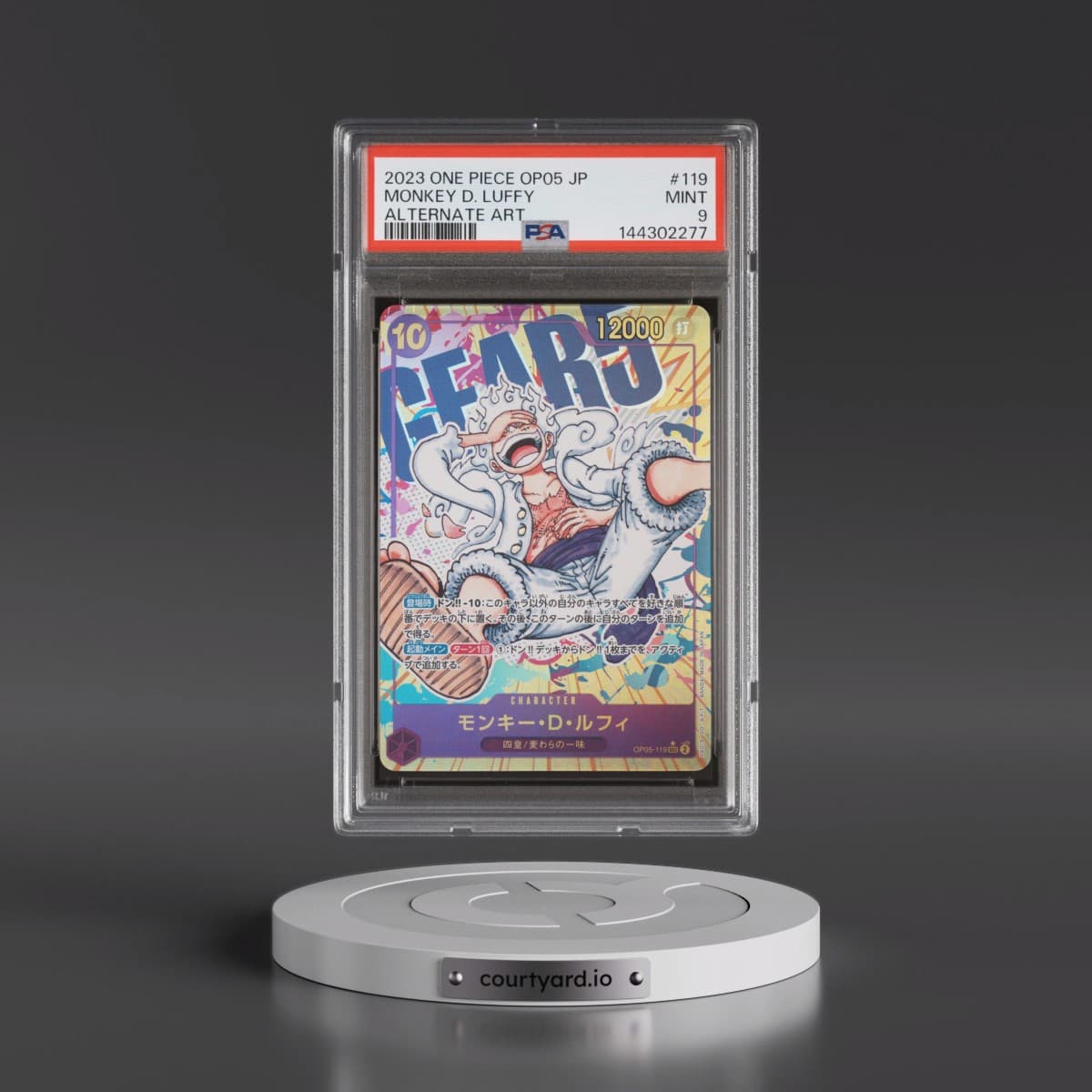 2023 One Piece Japanese OP05-Awakening of the New Era #119 Monkey D. Luffy - Alternate Art (PSA 9 MINT)