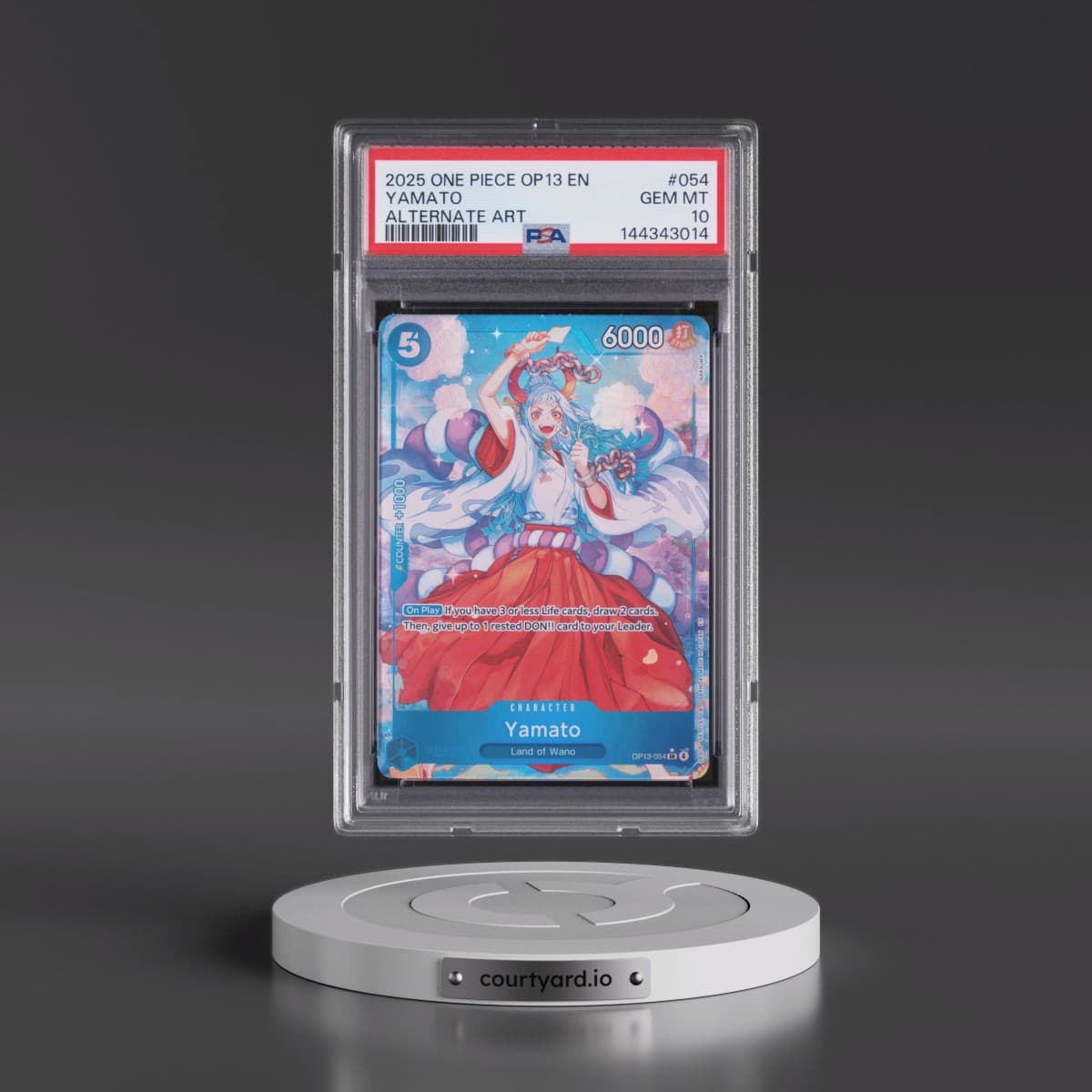 2025 One Piece OP13-Carrying on His Will #054 Yamato - Alternate Art (PSA 10 GEM MINT)