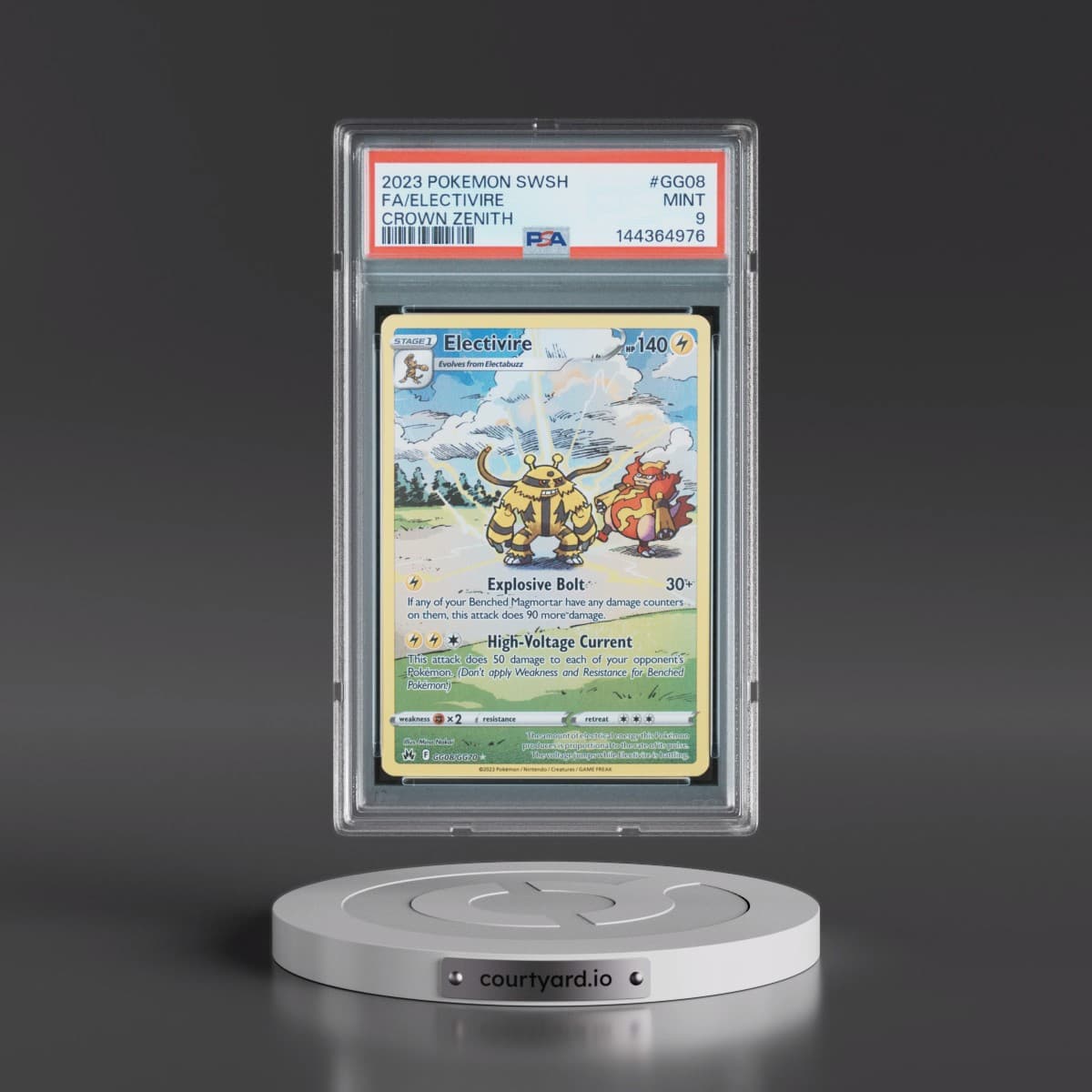 2023 Pokémon Sword and Shield Crown Zenith #GG08 Electivire - Full Art (PSA 9 MINT)