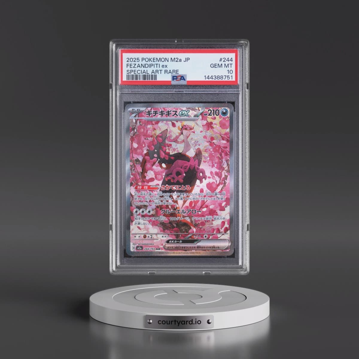 2025 Pokémon M2a-Mega Dream EX #244 Fezandipiti EX - Holo Special Art Rare (PSA 10 GEM MINT)