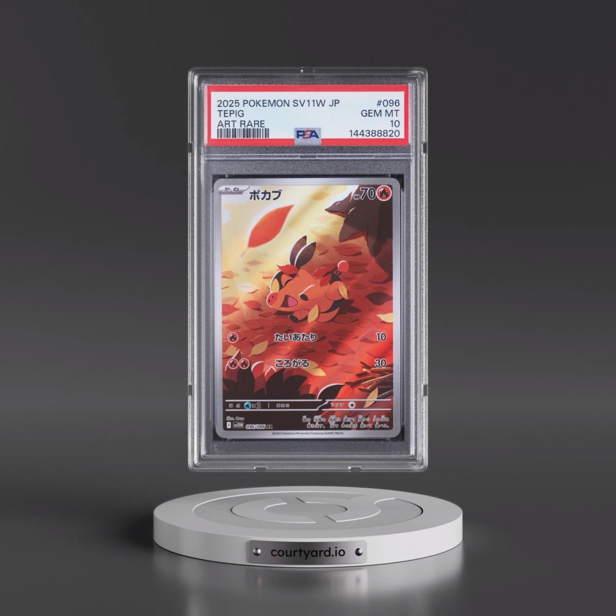 2025 Pokémon Sv11w-White Flare #096 Tepig - Art Rare (PSA 10 GEM MINT)