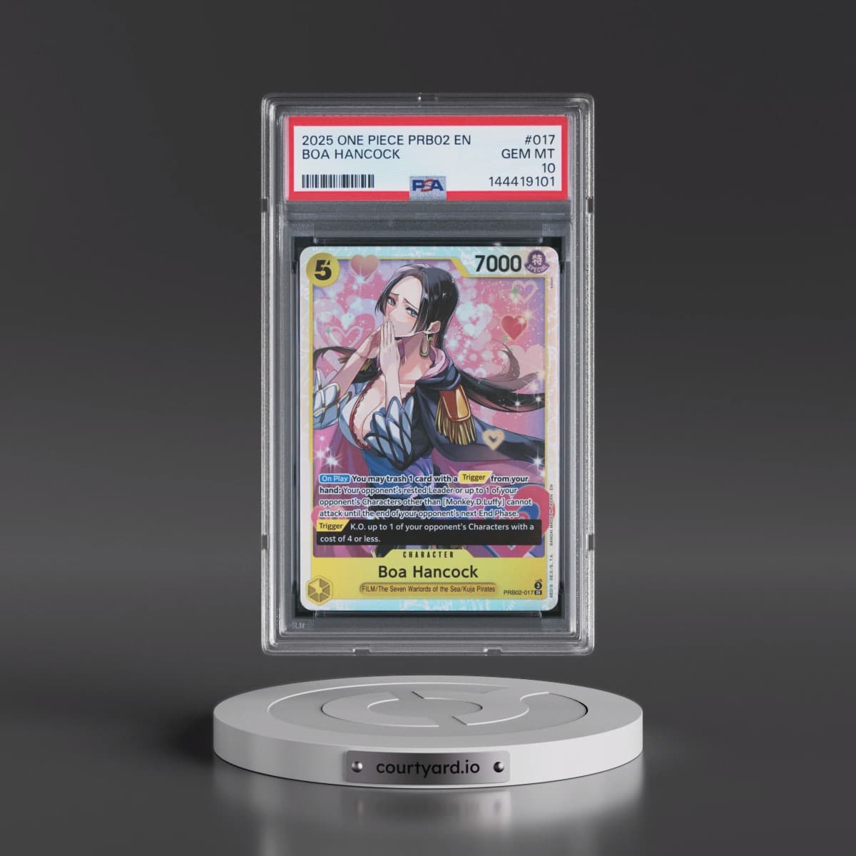 2025 One Piece PRB02-Premium Booster -One Piece Card the Best- Vol.2 #017 Boa Hancock (PSA 10 GEM MINT)