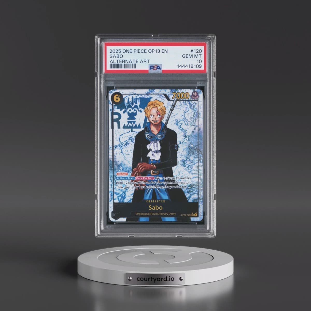 2025 One Piece OP13-Carrying on His Will #120 Sabo - Alternate Art (PSA 10 GEM MINT)