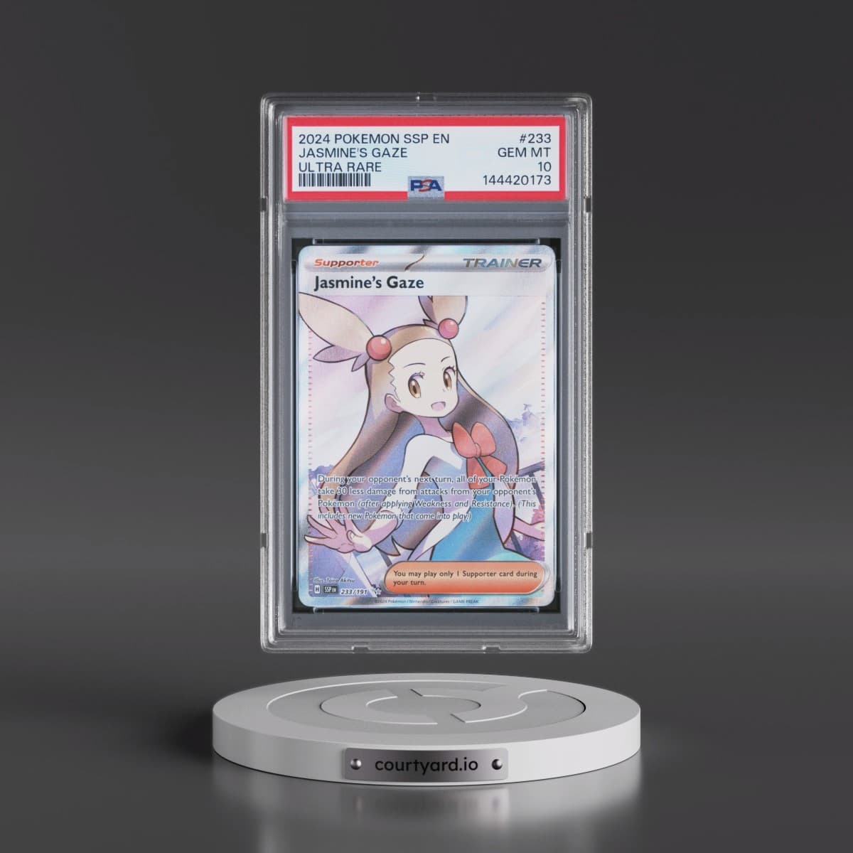 2024 Pokémon Ssp EN-Surging Sparks #233 Jasmine's Gaze - Ultra Rare (PSA 10 GEM MINT)