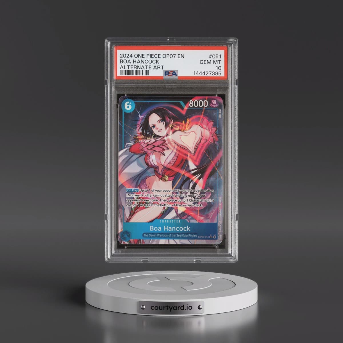 2024 One Piece OP07-500 Years in the Future #051 Boa Hancock - Alternate Art (PSA 10 GEM MINT)