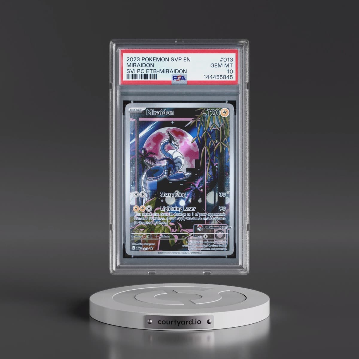 2023 Pokémon Svp EN-SV Black Star Promo #013 Miraidon - Scarlet & Violet Pokemon Center Elite Trainer Box-Miraidon (PSA 10 GEM MINT)