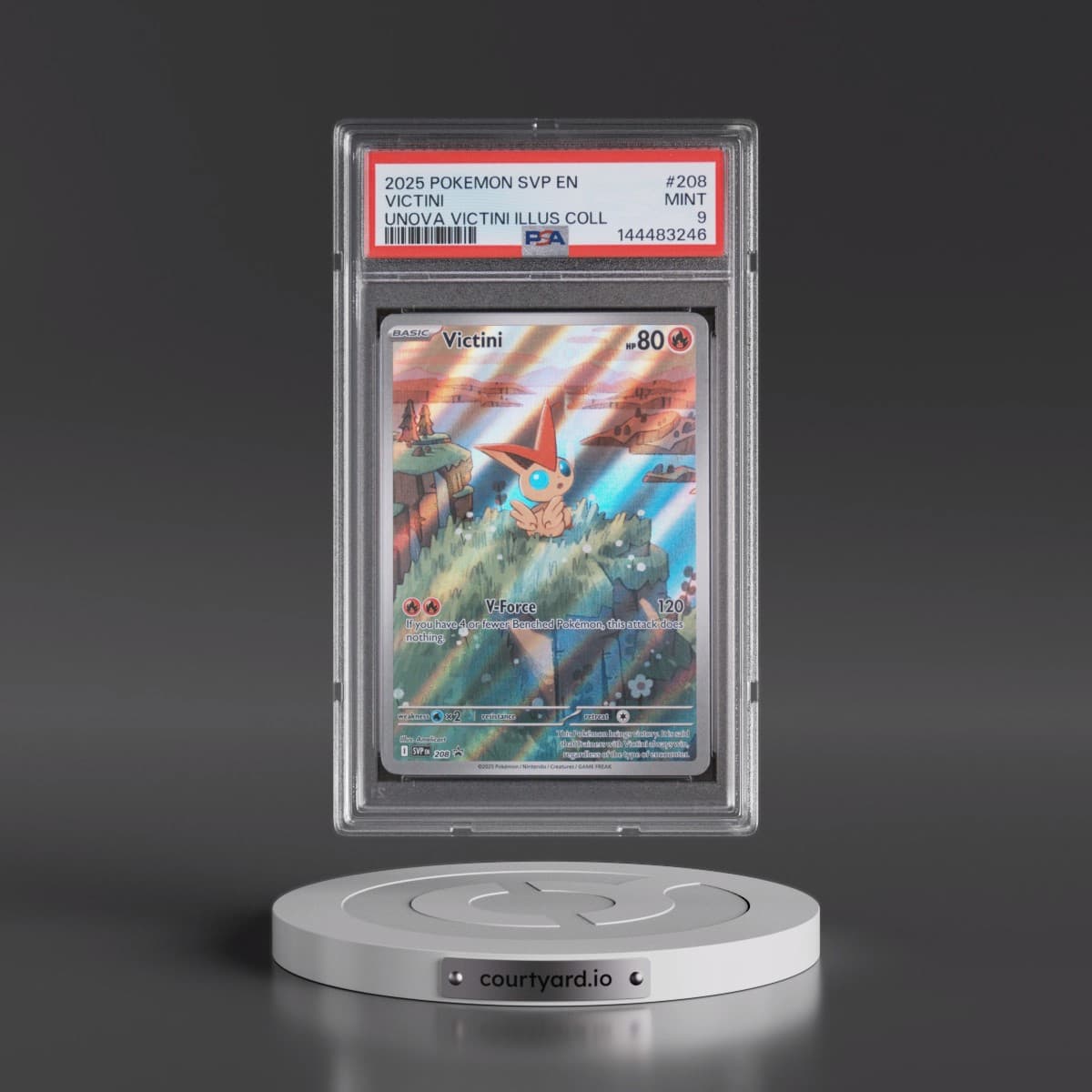 2025 Pokémon Svp EN-SV Black Star Promo #208 Victini - Unova Victini Illustration Collection (PSA 9 MINT)