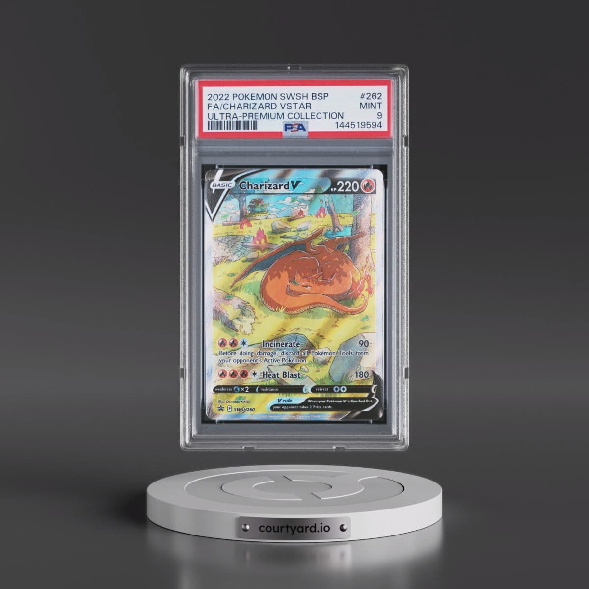 2022 Pokémon Swsh Black Star Promo #262 Charizard Vstar - Full Art Sword & Shield Ultra-Premium Collection-Charizard (PSA 9 MINT)