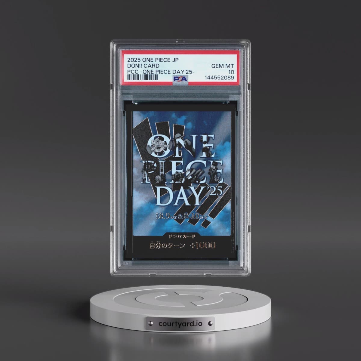 2025 One Piece Japanese Premium Card Collection -One Piece Day'25 Don!! Card (PSA 10 GEM MINT)