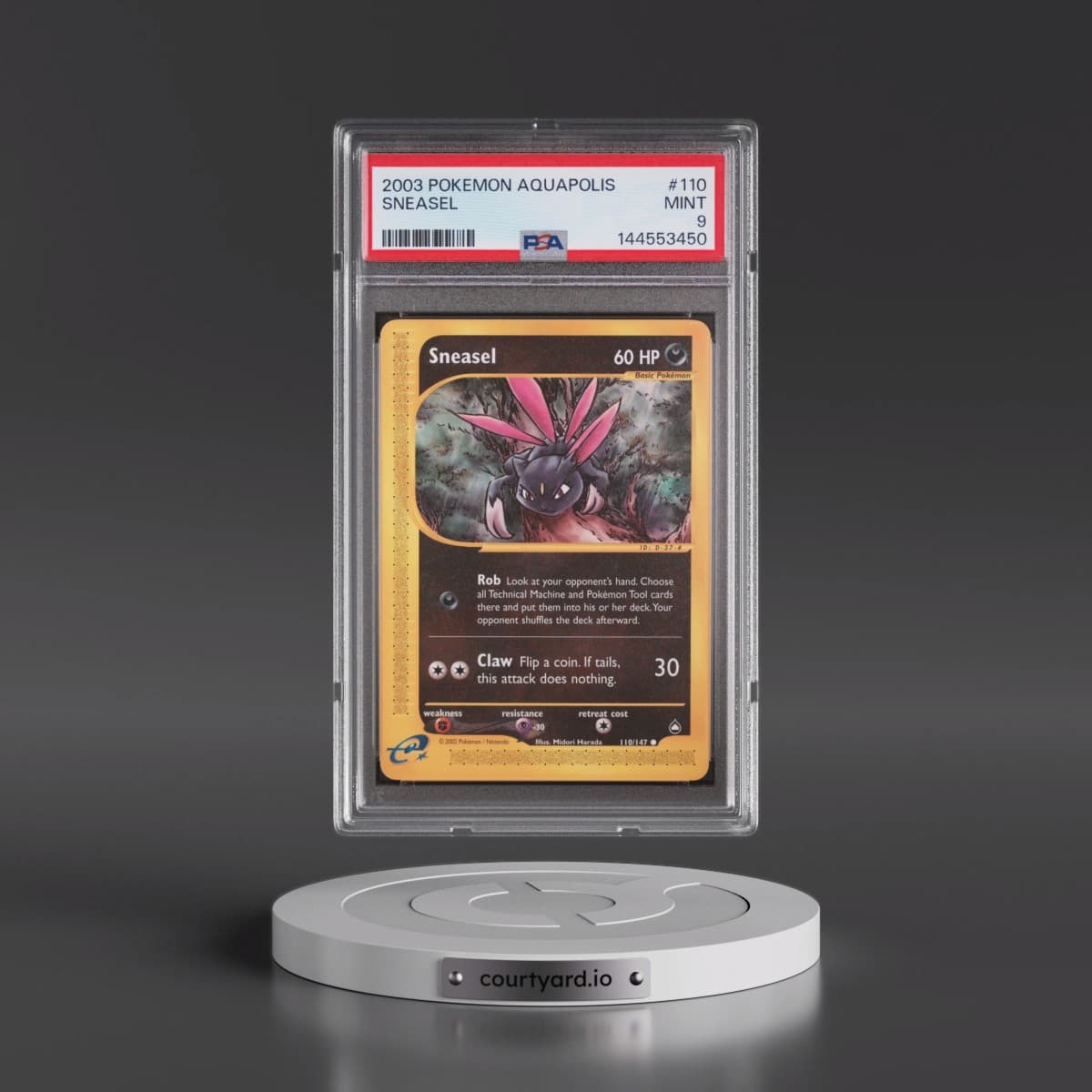 2003 Pokémon Aquapolis #110 Sneasel (PSA 9 MINT)