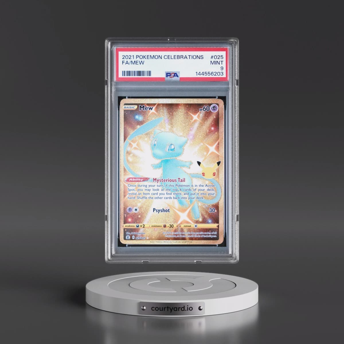 2021 Pokémon Celebrations #025 Mew - Full Art (PSA 9 MINT)