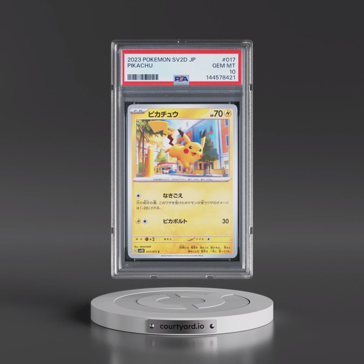 2023 Pokémon Sv2d-Clay Burst #017 Pikachu (PSA 10 GEM MINT)