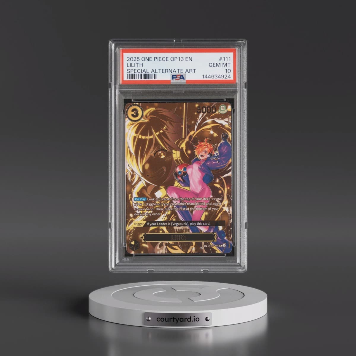 2025 One Piece OP13-Carrying on His Will #111 Lilith - Special Alternate Art (PSA 10 GEM MINT)