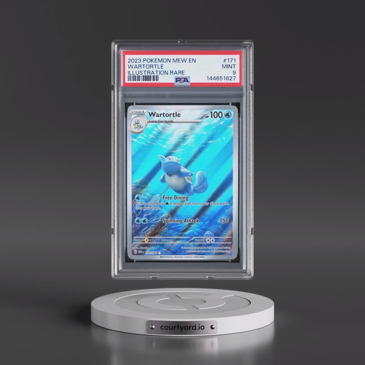 2023 Pokémon Mew EN-151 #171 Wartortle - Illustration Rare (PSA 9 MINT)