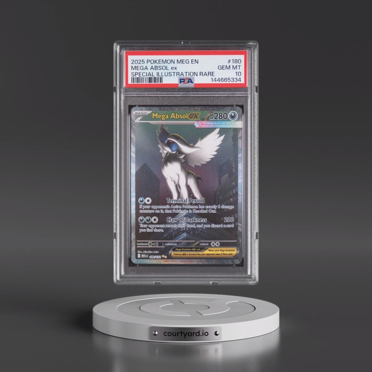 2025 Pokémon Meg EN-Mega Evolution #180 Mega Absol EX - Holo Special Illustration Rare (PSA 10 GEM MINT)