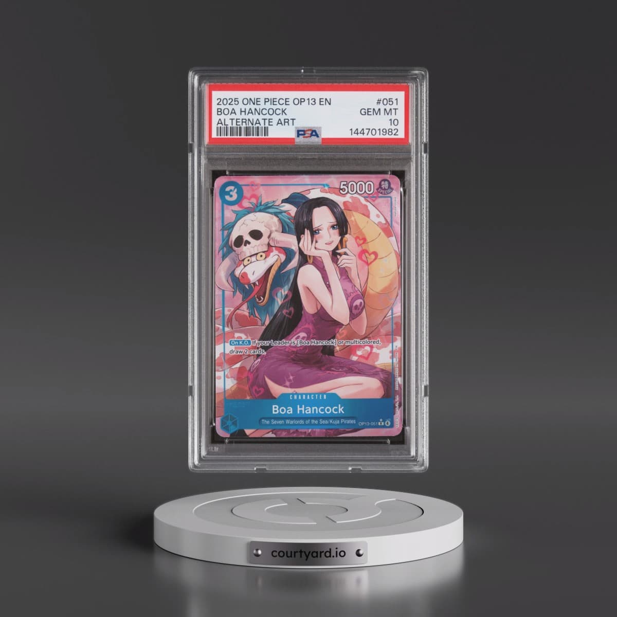 2025 One Piece OP13-Carrying on His Will #051 Boa Hancock - Alternate Art (PSA 10 GEM MINT)