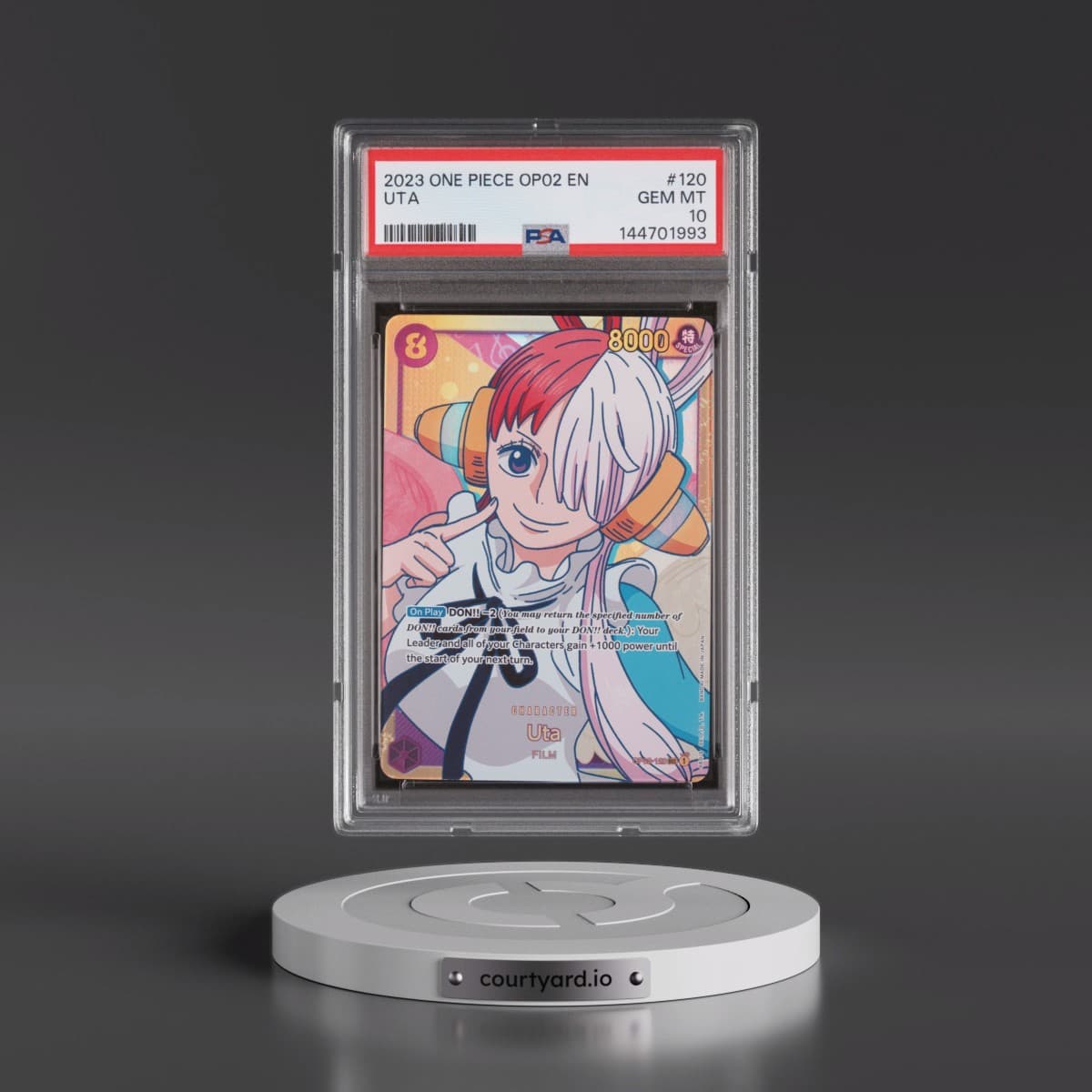 2023 One Piece OP02-Paramount War #120 Uta (PSA 10 GEM MINT)