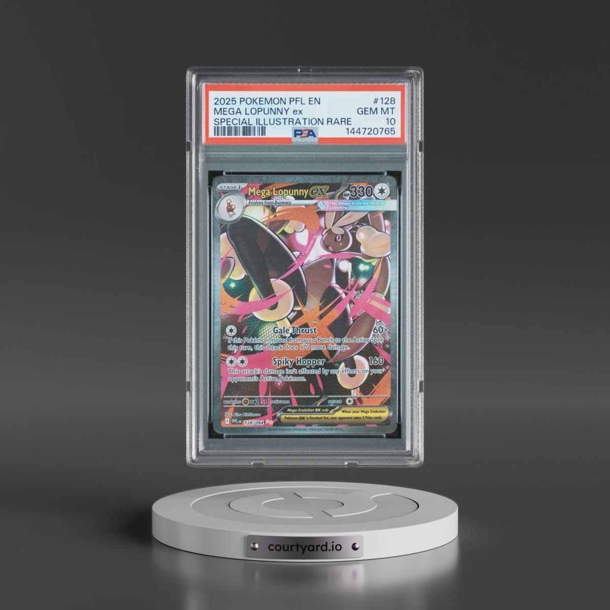 2025 Pokémon Pfl EN-Phantasmal Flames #128 Mega Lopunny EX - Holo Special Illustration Rare (PSA 10 GEM MINT)