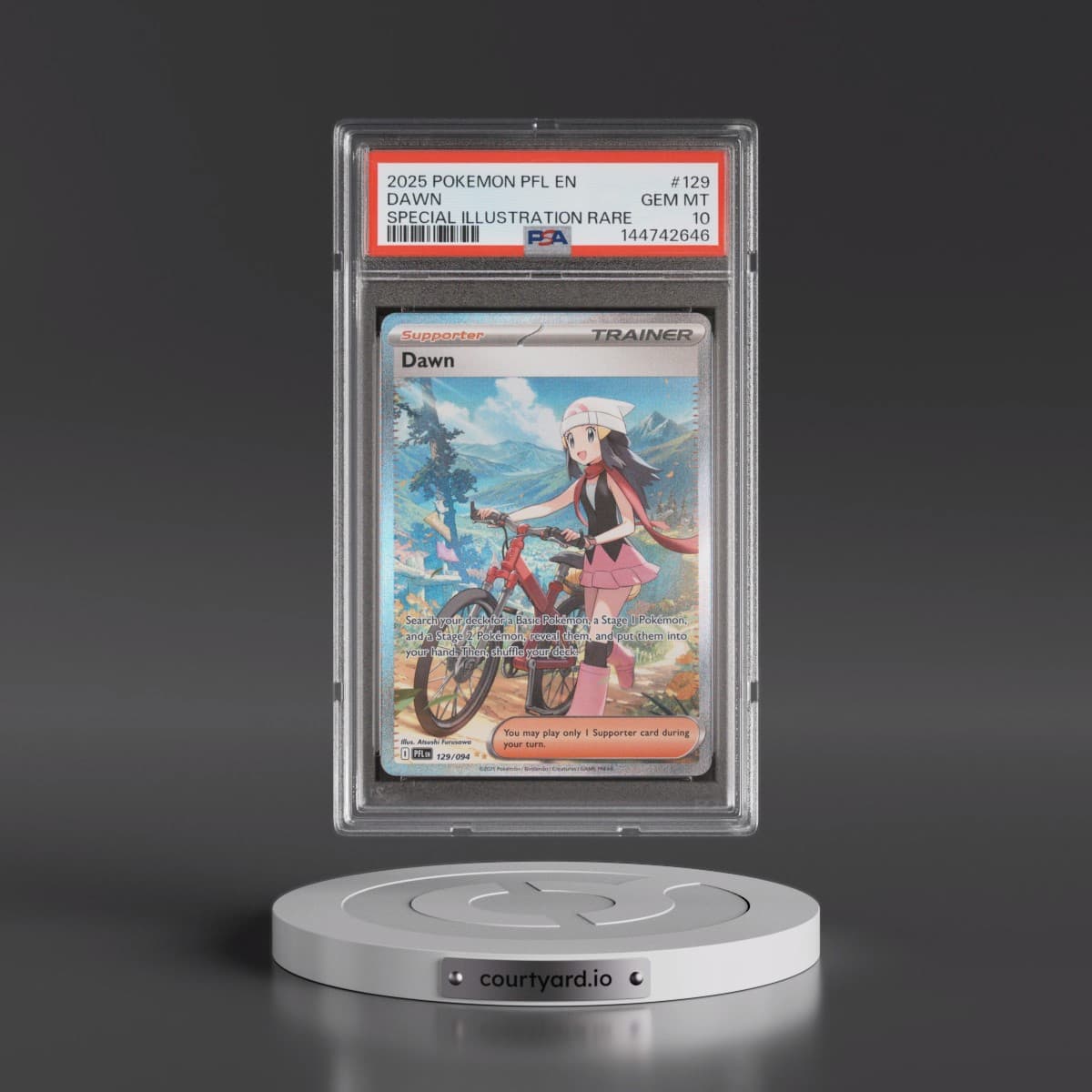 2025 Pokémon Pfl EN-Phantasmal Flames #129 Dawn - Special Illustration Rare (PSA 10 GEM MINT)