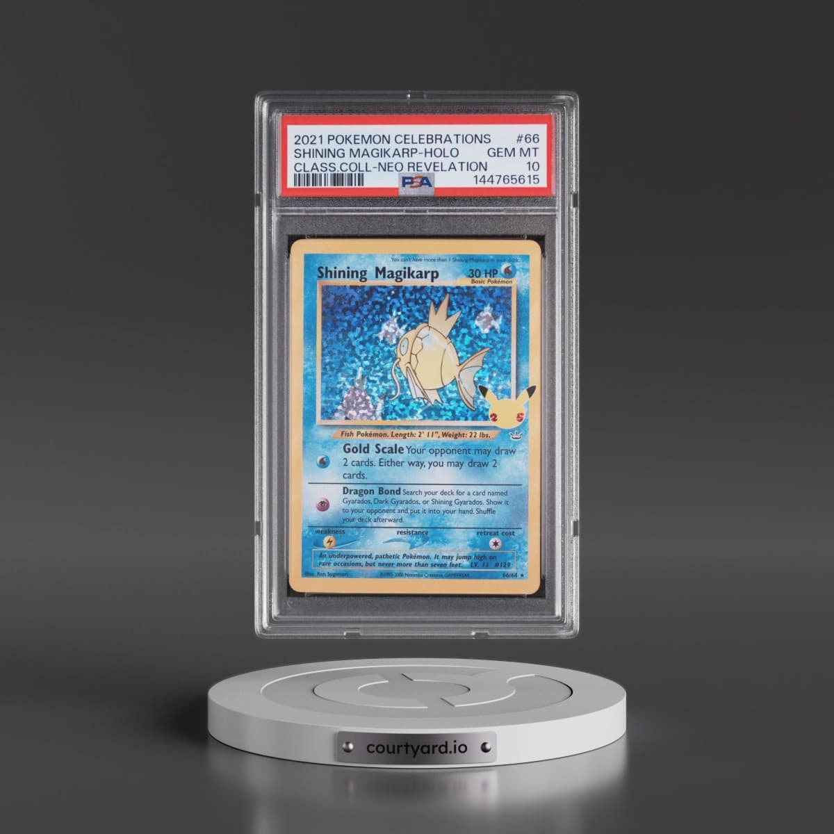 2021 Pokémon Celebrations Classic Collection #66 Shining Magikarp - Holo Holo (PSA 10 GEM MINT)