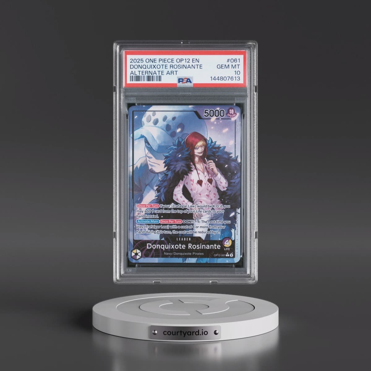 2025 One Piece OP12-Legacy of the Master #061 Donquixote Rosinante - Alternate Art (PSA 10 GEM MINT)