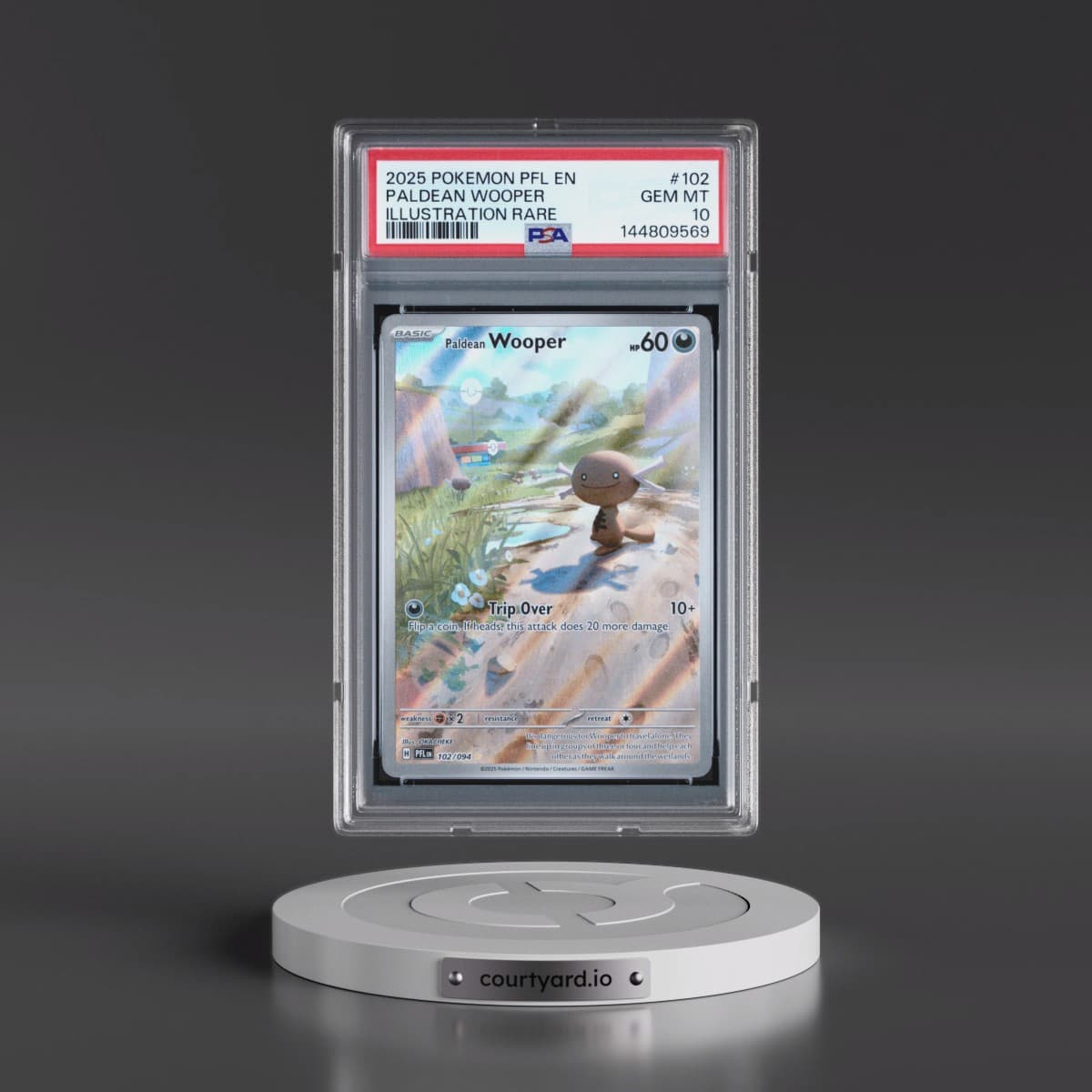 2025 Pokémon Pfl EN-Phantasmal Flames #102 Paldean Wooper - Illustration Rare (PSA 10 GEM MINT)