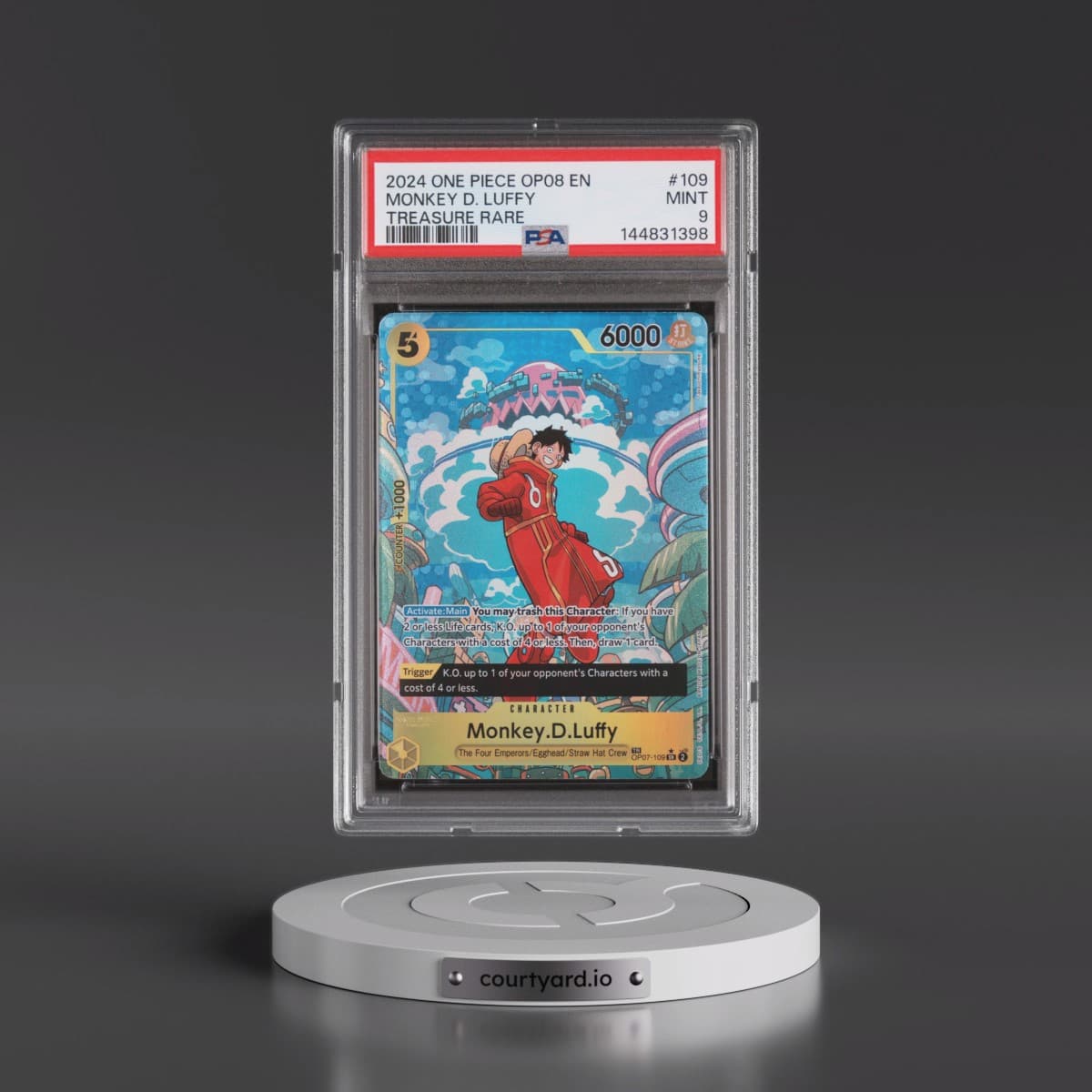 2024 One Piece Two Legends #109 Monkey D. Luffy - Treasure Rare (PSA 9 MINT)