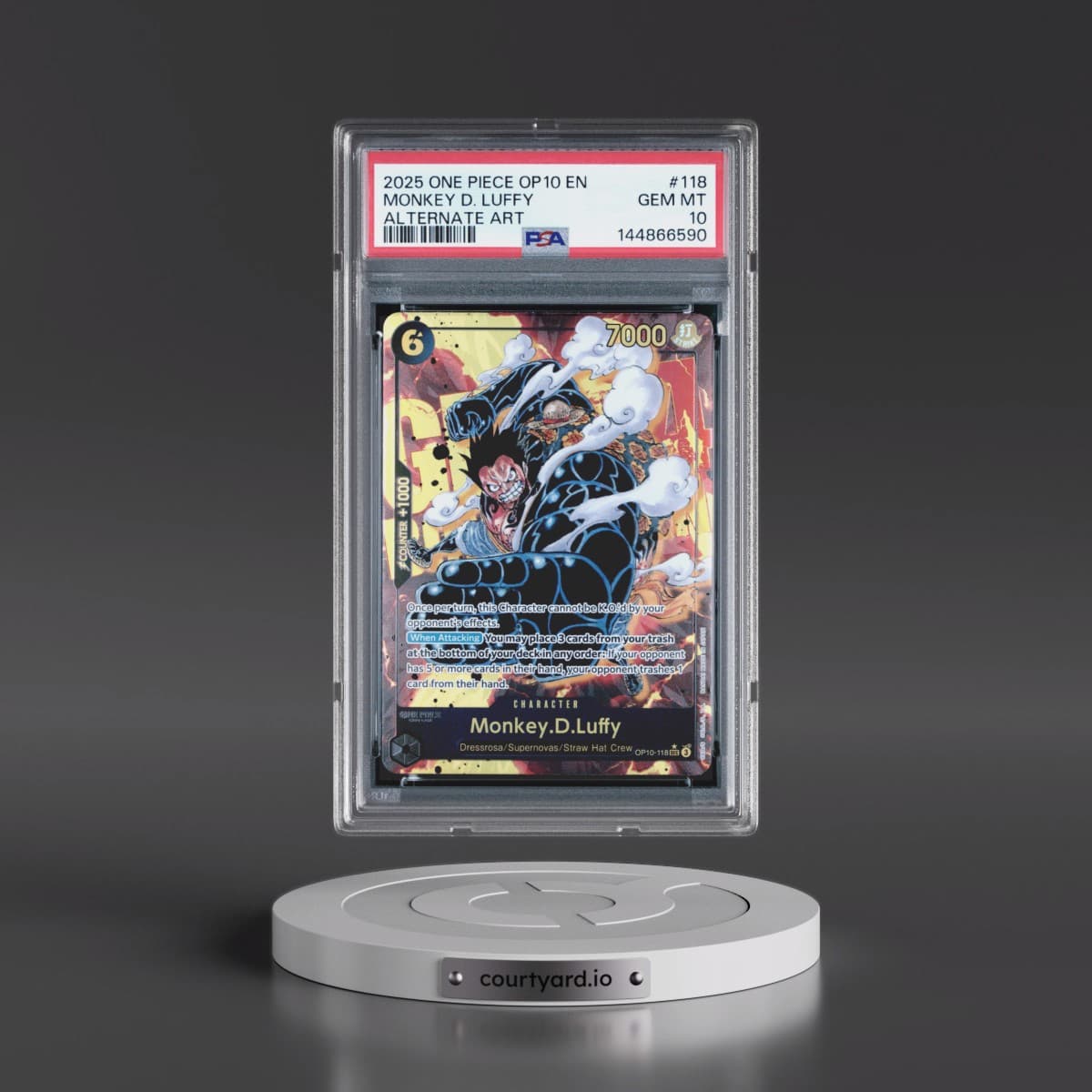 2025 One Piece OP10-Royal Blood #118 Monkey D. Luffy - Alternate Art (PSA 10 GEM MINT)