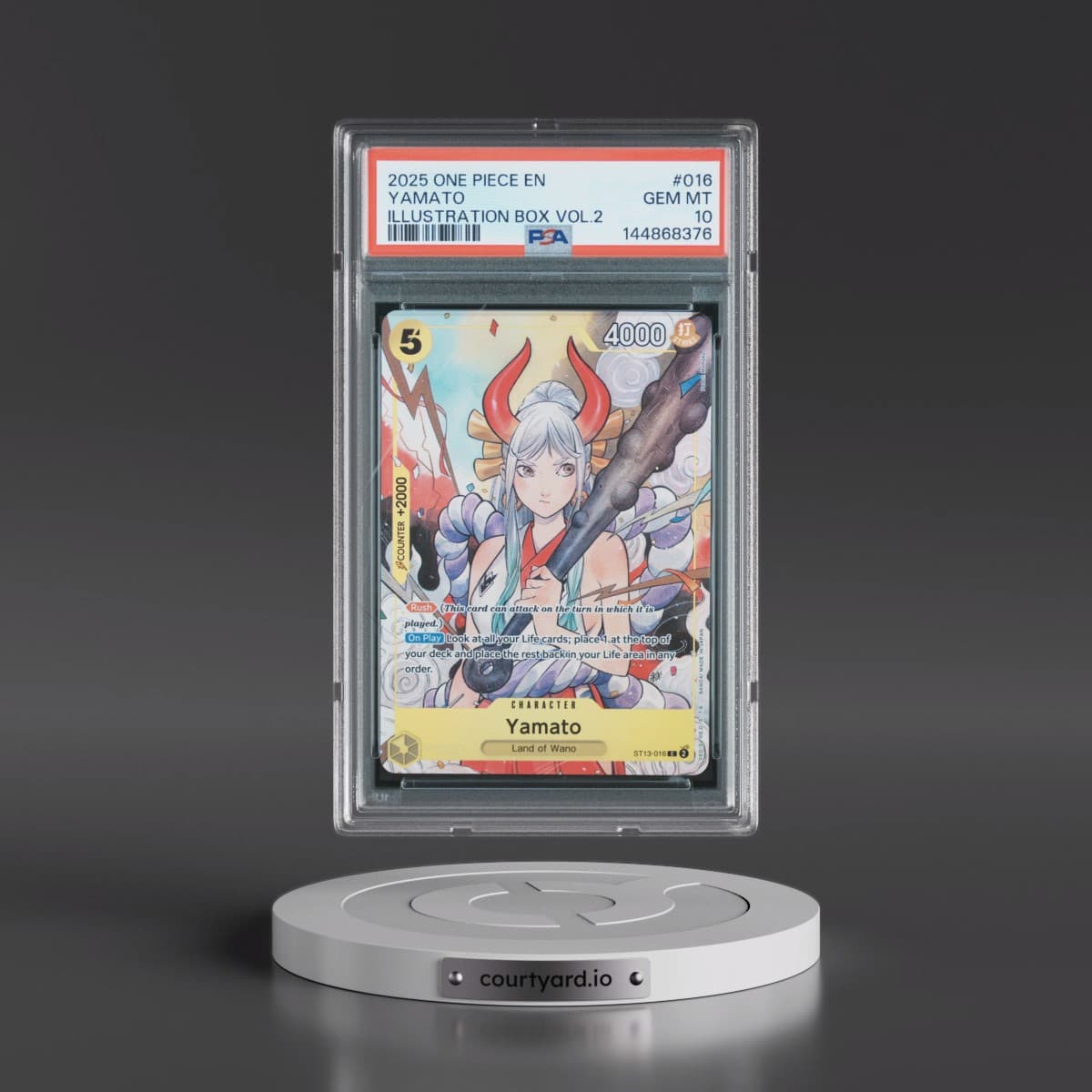 2025 One Piece Promos #016 Yamato - Illustration Box Vol.2 (PSA 10 GEM MINT)