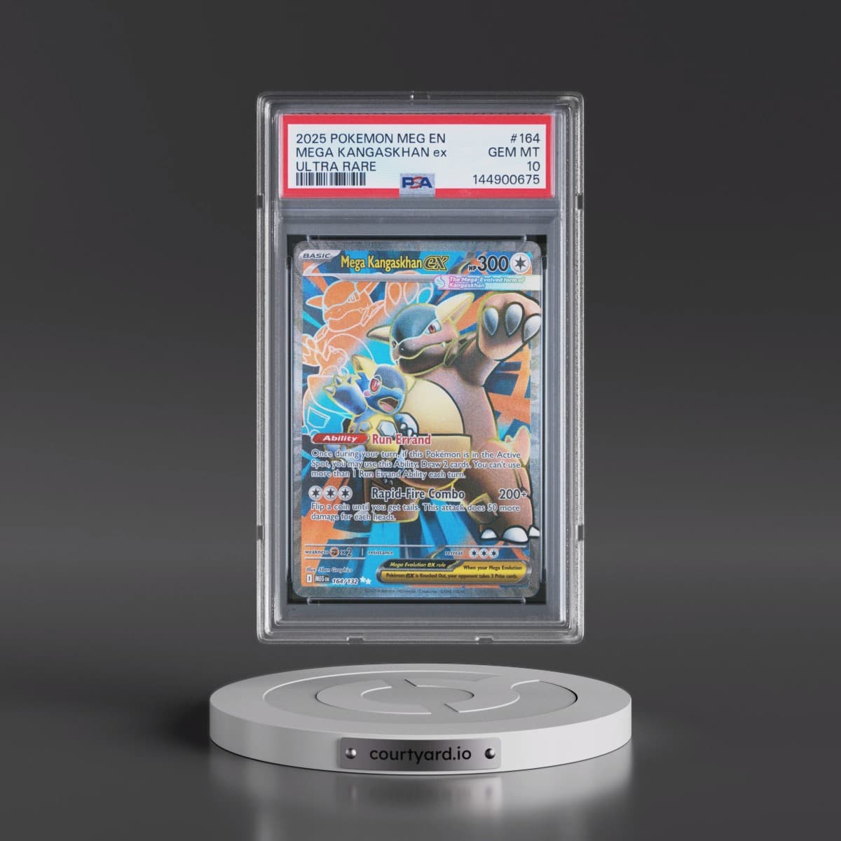 2025 Pokémon Meg EN-Mega Evolution #164 Mega Kangaskhan EX - Holo Ultra Rare (PSA 10 GEM MINT)