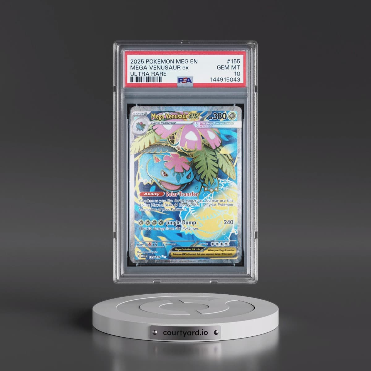 2025 Pokémon Meg EN-Mega Evolution #155 Mega Venusaur EX - Holo Ultra Rare (PSA 10 GEM MINT)