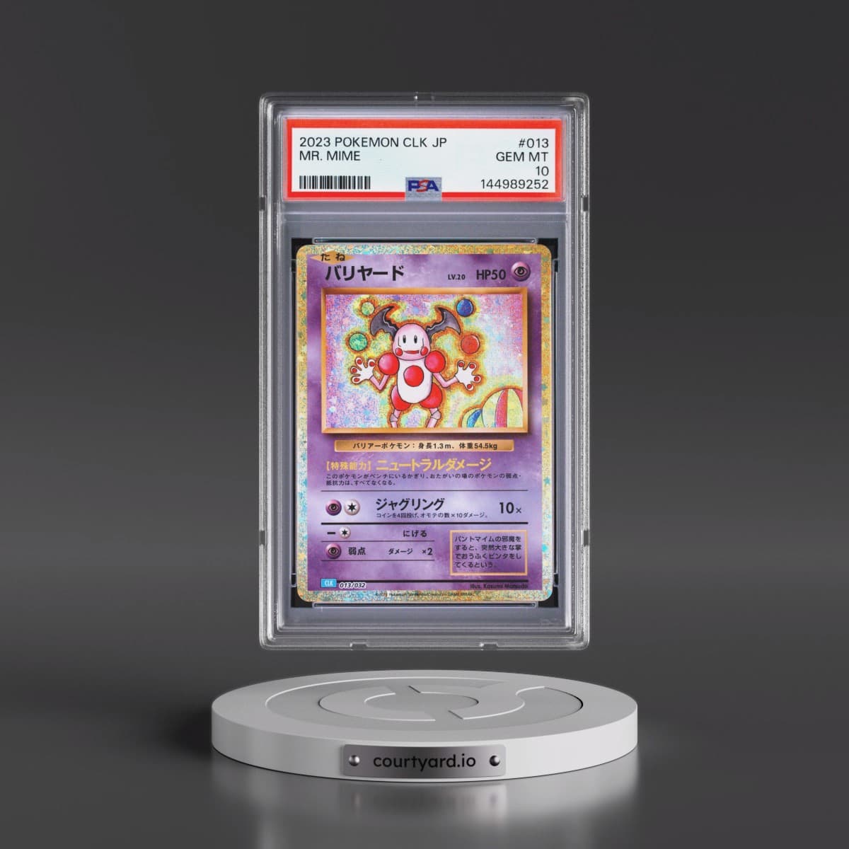 2023 Pokémon Clk-Trading Card Game Classic Blastoise & Suicune EX Deck #013 Mr. Mime (PSA 10 GEM MINT)