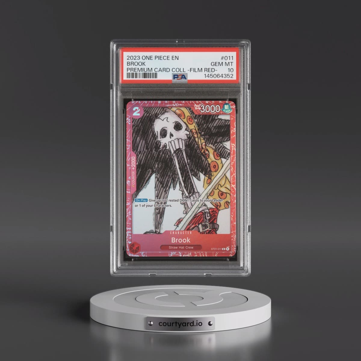 2023 One Piece Premium Card Collection -One Piece Film Red #011 Brook (PSA 10 GEM MINT)