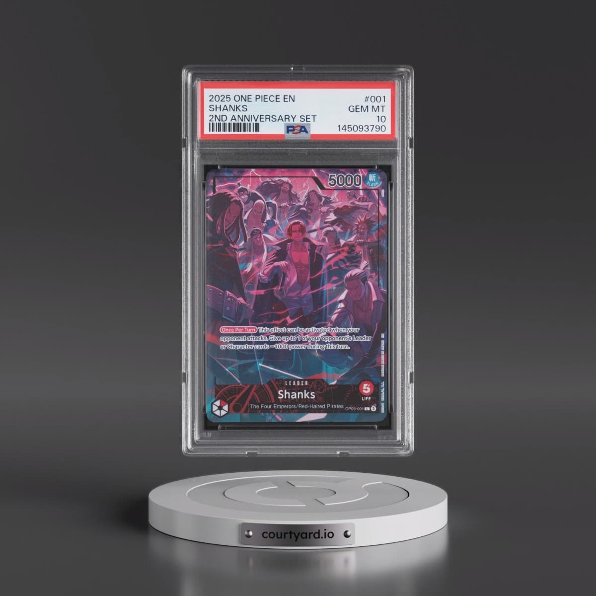 2025 One Piece English Version 2nd Anniversary Set #001 Shanks (PSA 10 GEM MINT)