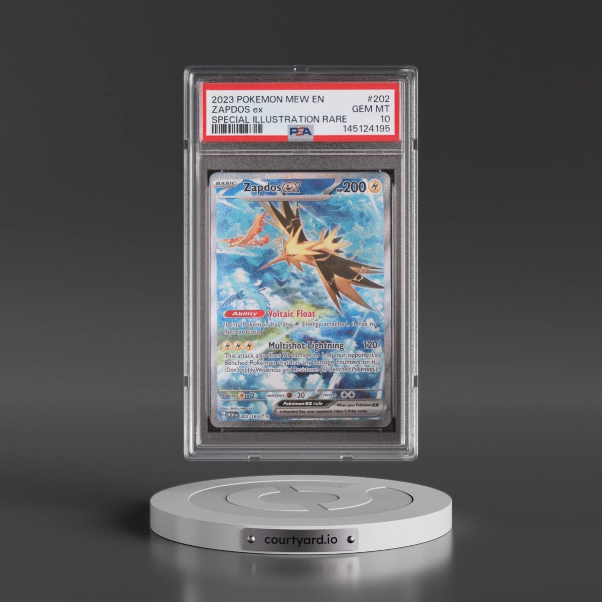 2023 Pokémon Mew EN-151 #202 Zapdos EX - Holo Special Illustration Rare (PSA 10 GEM MINT)