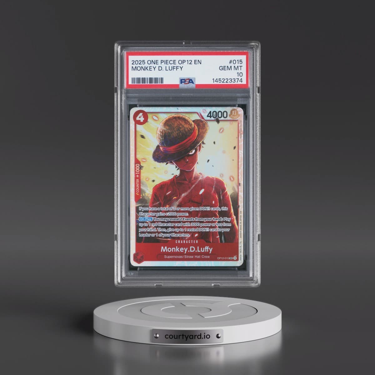 2025 One Piece OP12-Legacy of the Master #015 Monkey D. Luffy (PSA 10 GEM MINT)