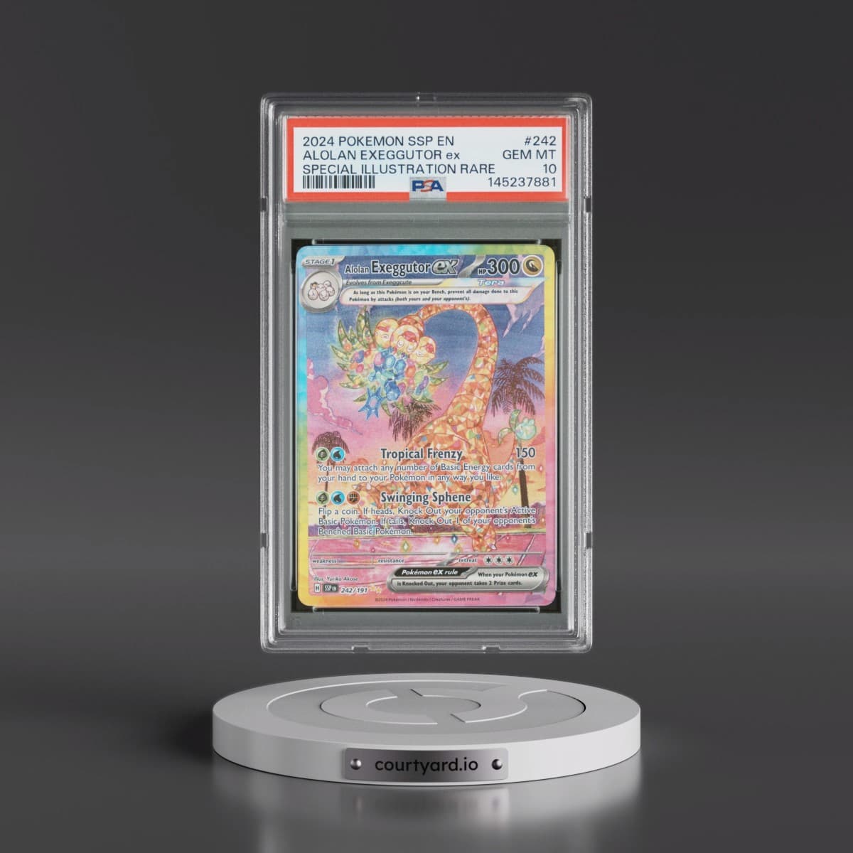 2024 Pokémon Ssp EN-Surging Sparks #242 Alolan Exeggutor EX - Holo Special Illustration Rare (PSA 10 GEM MINT)