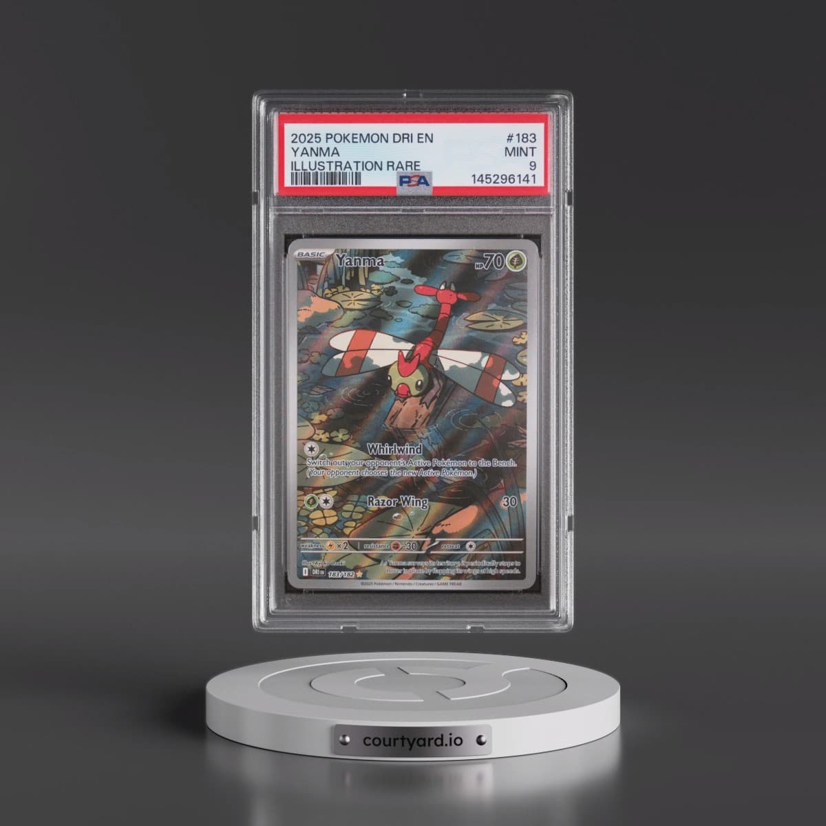 2025 Pokémon Dri EN-Destined Rivals #183 Yanma - Illustration Rare (PSA 9 MINT)