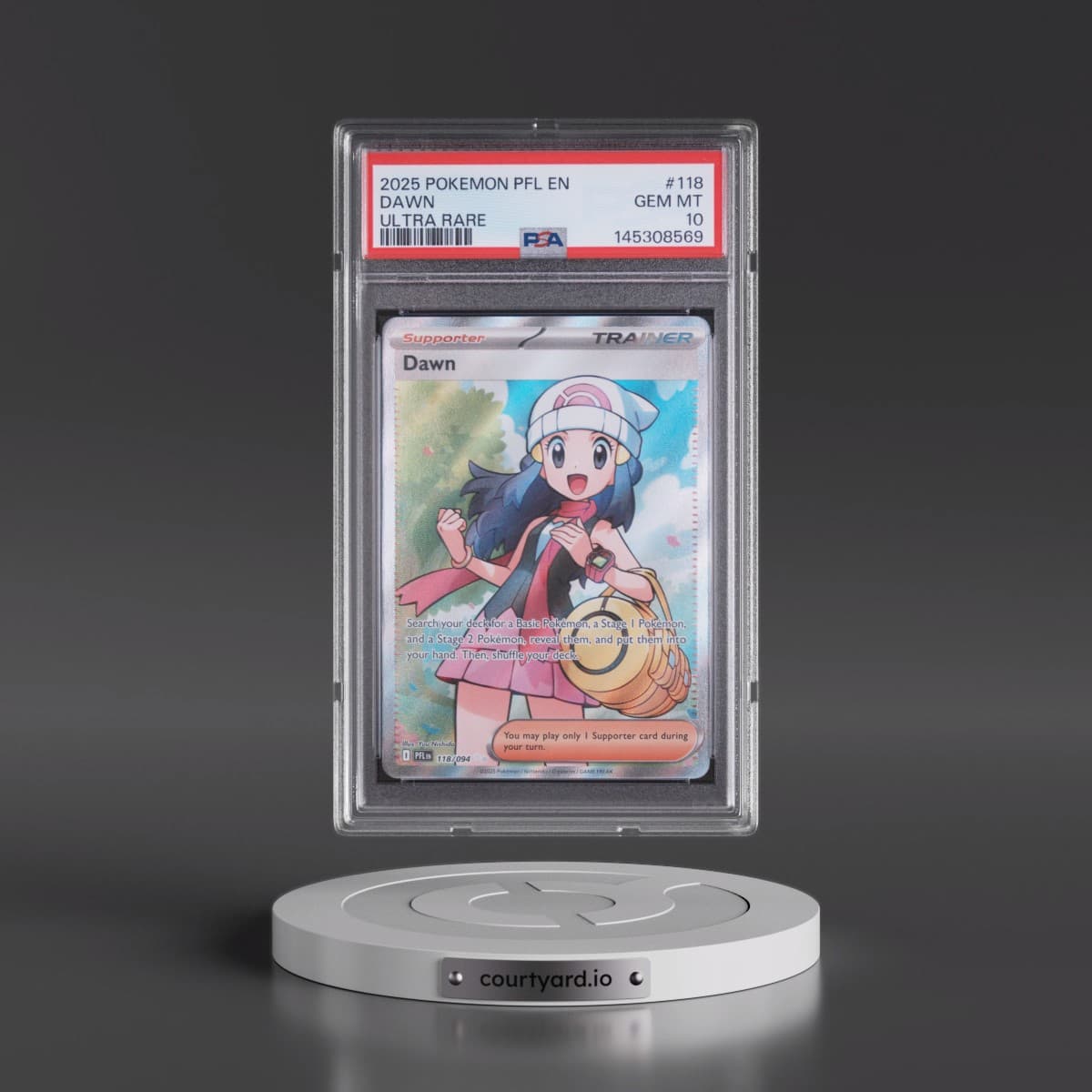 2025 Pokémon Pfl EN-Phantasmal Flames #118 Dawn - Ultra Rare (PSA 10 GEM MINT)