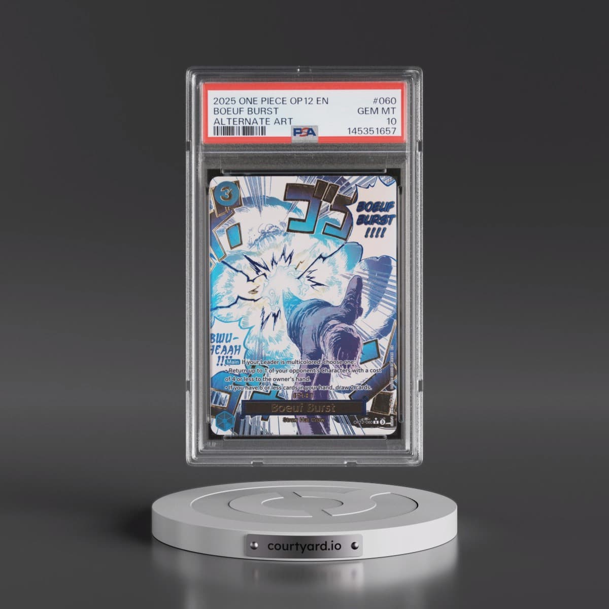 2025 One Piece OP12-Legacy of the Master #060 Boeuf Burst - Alternate Art (PSA 10 GEM MINT)