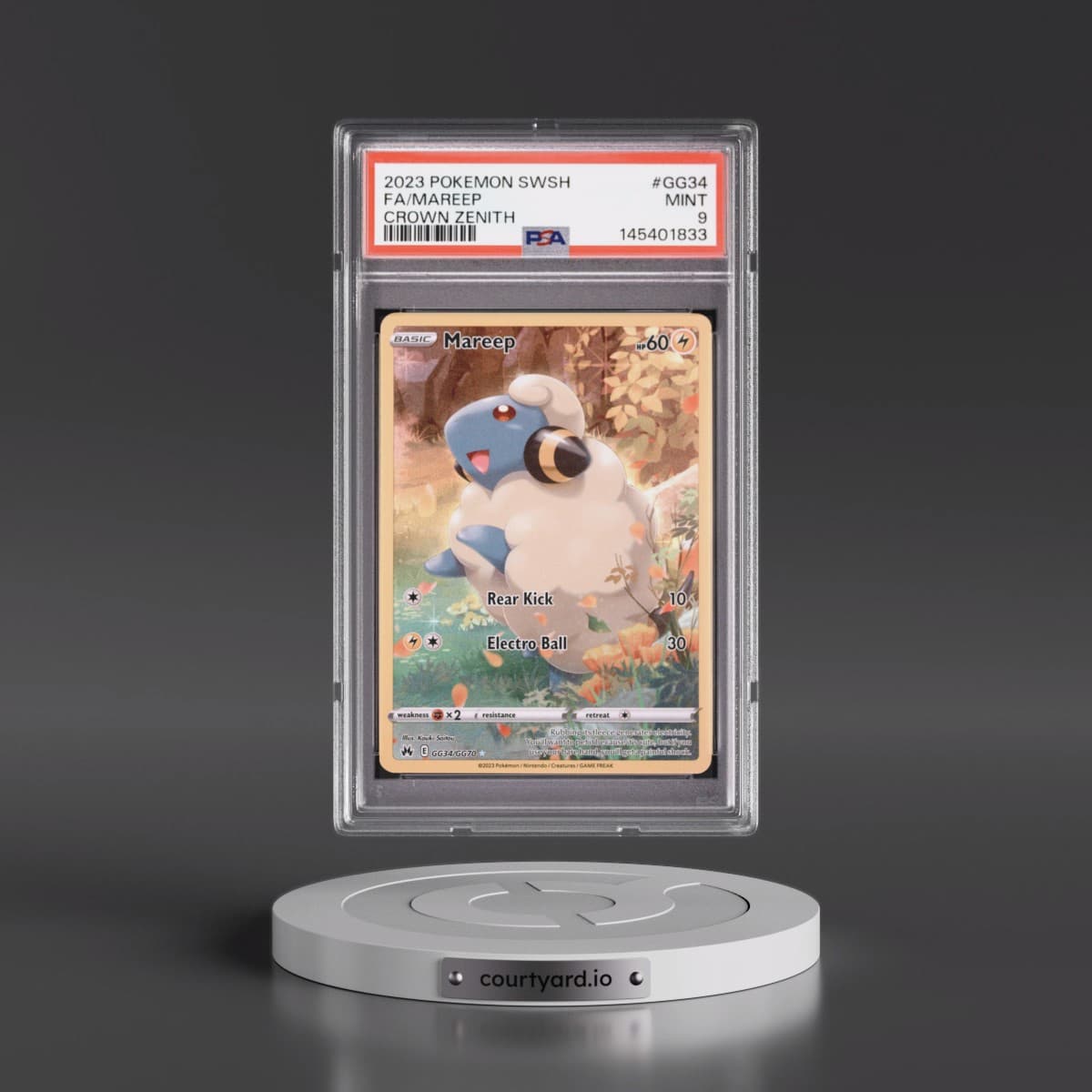 2023 Pokémon Sword and Shield Crown Zenith #GG34 Mareep - Full Art (PSA 9 MINT)
