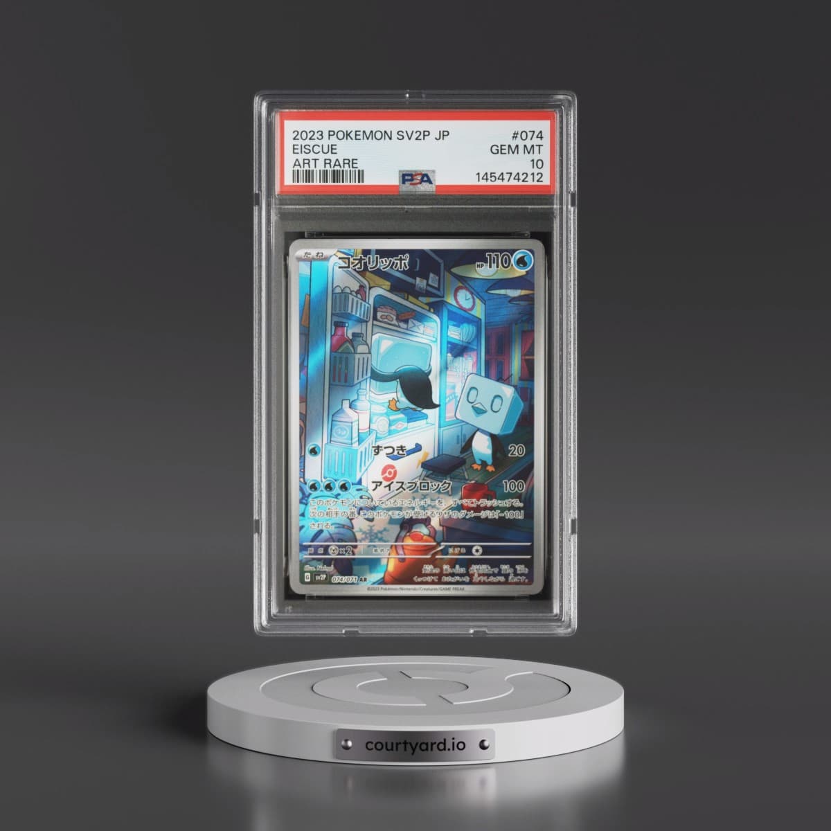 2023 Pokémon Sv2p-Snow Hazard #074 Eiscue - Art Rare (PSA 10 GEM MINT)