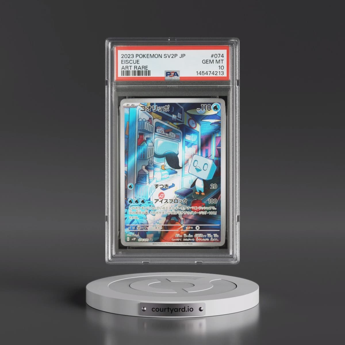 2023 Pokémon Sv2p-Snow Hazard #074 Eiscue - Art Rare (PSA 10 GEM MINT)