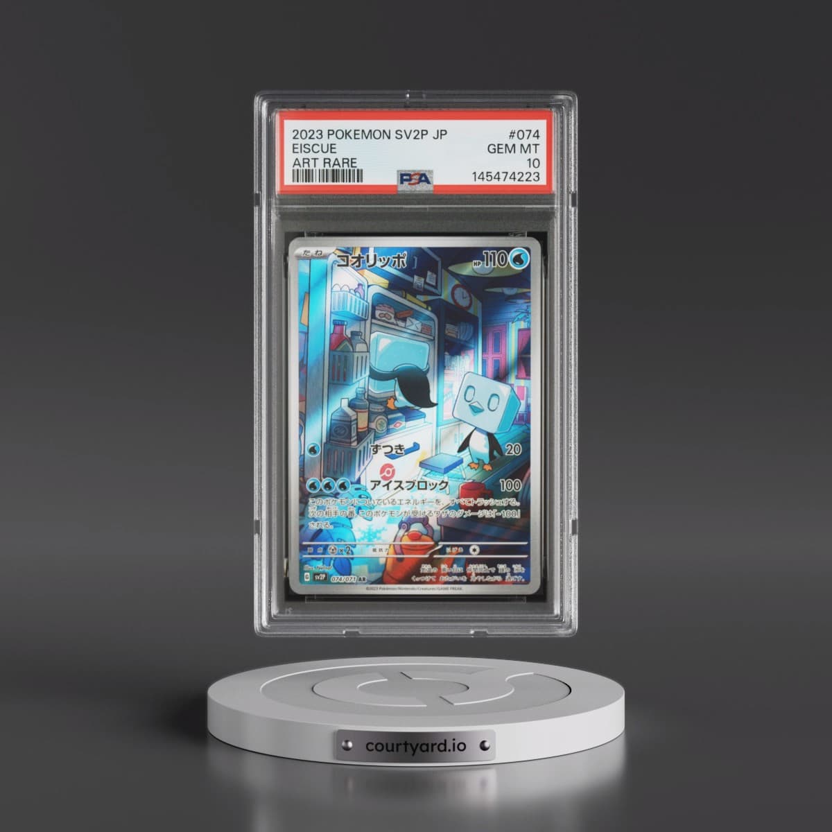 2023 Pokémon Sv2p-Snow Hazard #074 Eiscue - Art Rare (PSA 10 GEM MINT)