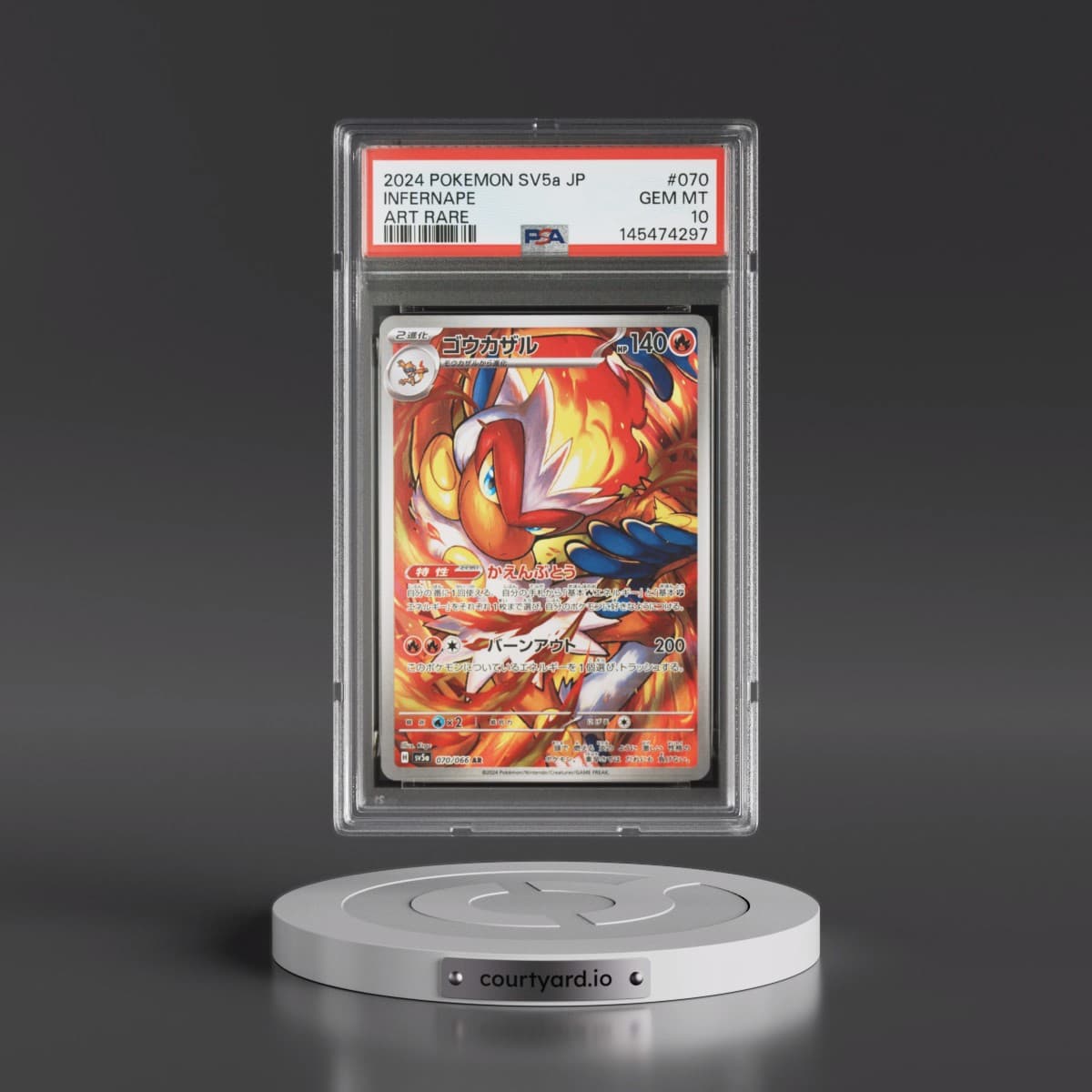 2024 Pokémon Sv5a-Crimson Haze #070 Infernape - Art Rare (PSA 10 GEM MINT)
