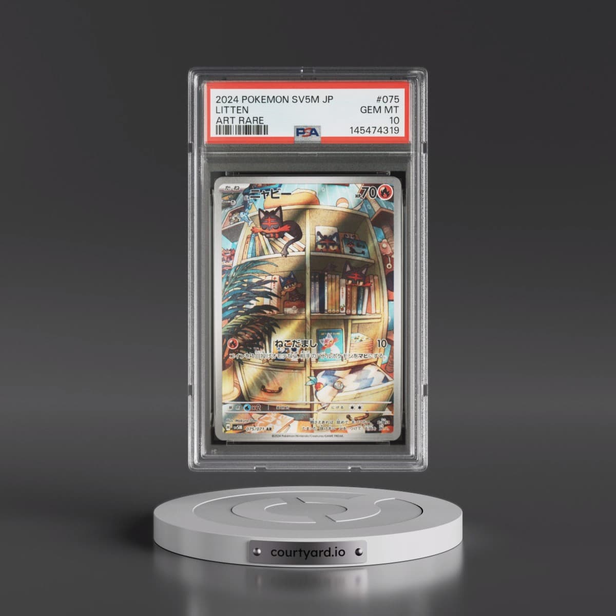 2024 Pokémon Sv5m-Cyber Judge #075 Litten - Art Rare (PSA 10 GEM MINT)