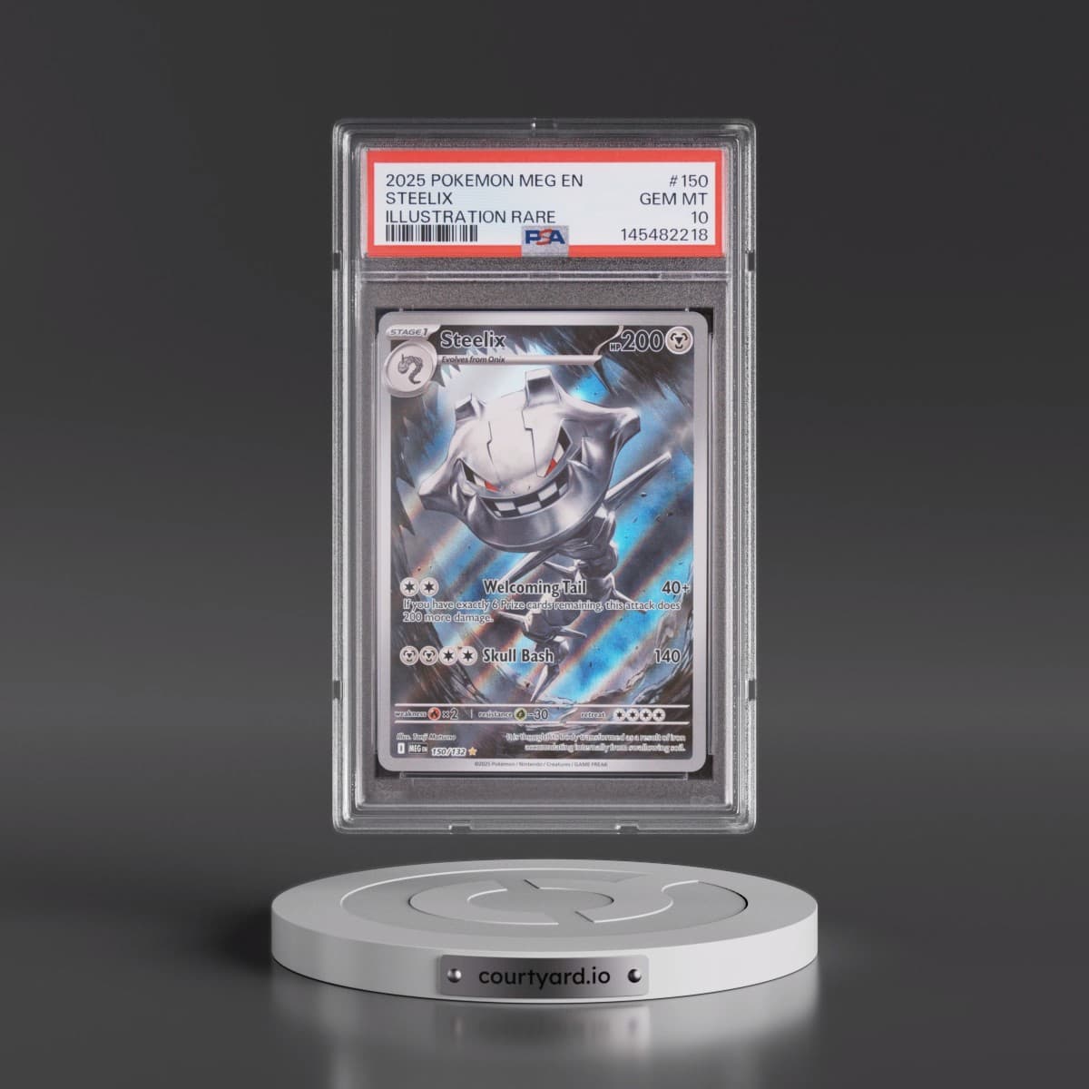 2025 Pokémon Meg EN-Mega Evolution #150 Steelix - Illustration Rare (PSA 10 GEM MINT)