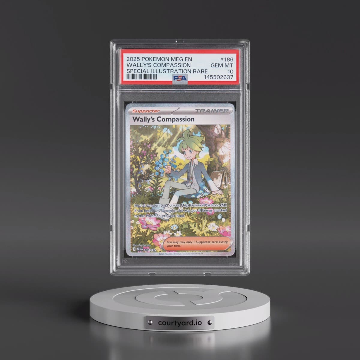 2025 Pokémon Meg EN-Mega Evolution #186 Wally's Compassion - Special Illustration Rare (PSA 10 GEM MINT)